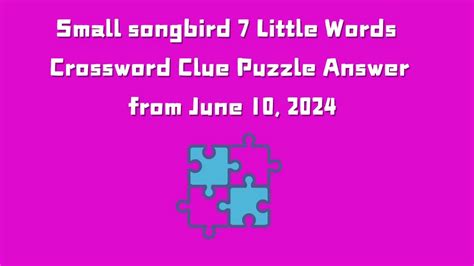 songbird crossword clue